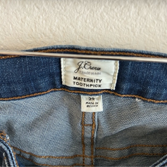 J.Crew Maternity Toothpick Elastic Waist Jeans Women's 29 Skinny Blue - Picture 3 of 9